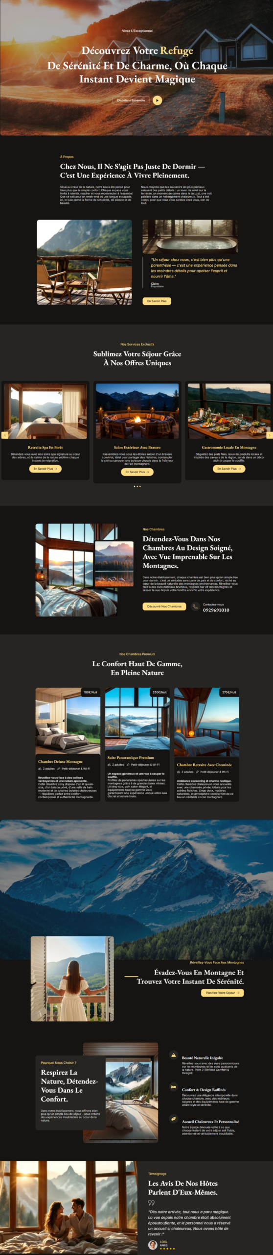 creation site wordpress pour resort hôtel-klikeo